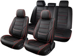 Car Seat Covers Full Set Custom Fit For Toyota Tacoma 2001-2026, Black&Red | Lumbar Support, Premium Faux Leather, Breathable, Anti-Slip, Airbag Compatible, Waterproof, Car Seat Protectors, 2 Row-5Seat - Image 8