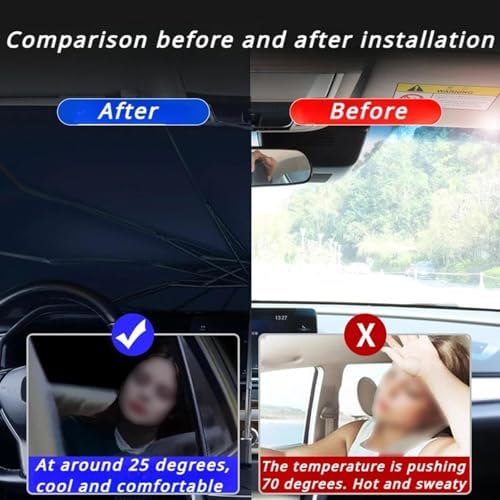 Windshield Sun Shade for Toyota Prius 2004 2005 2006 2007 2008 2009 - Image 4