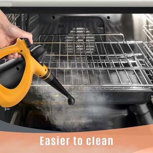 Phueut Pressurized Handheld Multi-Surface Natural Steam Cleaner with 12 pcs Accessories, Multi-Purpose Steamer for Home Use, Steamer for Cleaning Floor, Upholstery, Grout and Car (Orange) - Image 7