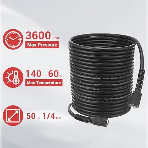Tool Daily Pressure Washer Gun and Hose Kit, 50 FT Power Washer Hose - Image 5