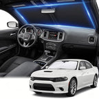 Windshield Sun Shade for Dodge Charger 2011-2023 Sunshade Front Window Shade Custom Fit Charger Accessories Sun Visor Foldable Shade Blocks UV Rays Accessories by AuyNeas