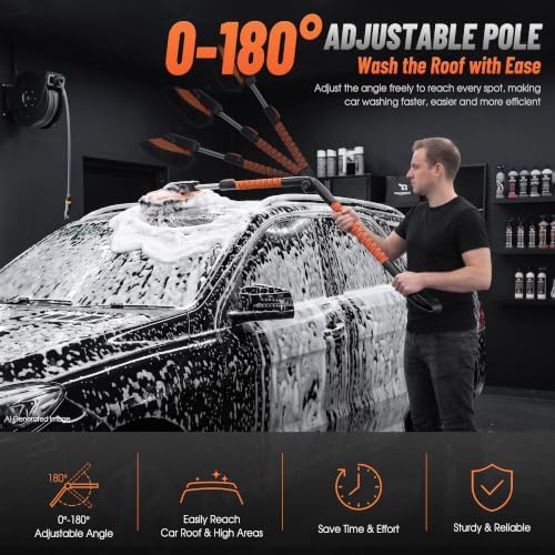 IVYROLL Car Wash Kit, 4-in-1 Car Wash Brush with Long Handle - Image 3