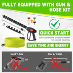 M MINGLE Pressure Washer Hose and Gun Kit, 25FT Power Wash Hose with 5 Tips - Image 2