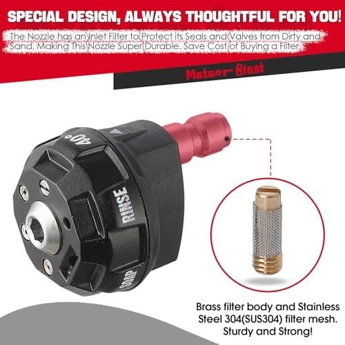 MeteorBlast 6 in 1 Quick Change over Adjustable Pressure Washer Nozzle Tips - Image 5
