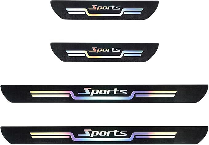 4PCS Car Door Sill Protector, Sport Anti-Slip Vehicle Door Edge Scratch Protection, Self-Adhesive Automotive Entry Guard Decoration Sticker, Universal for SUV RV Truck (Black) - Image 7