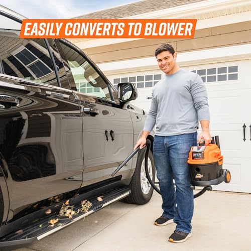 Armor All DAA202W 0901 2.5 Gal 20V Max Cordless Wet/Dry Vac Orange/Black - Image 5