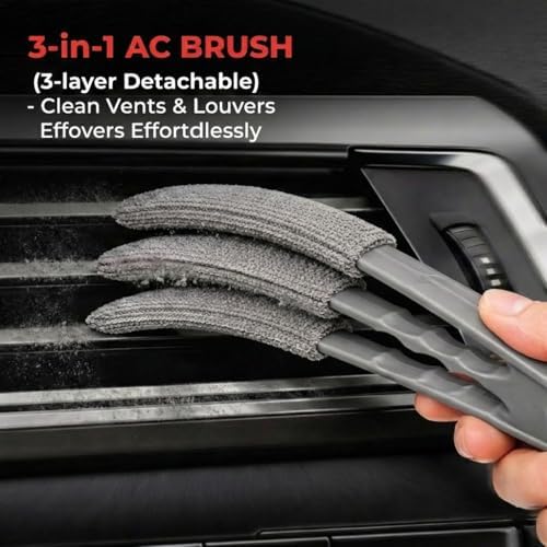 10-Piece Car Interior Cleaning Kit Boar Hair Vent Detailing Set - Image 3