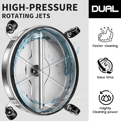 LidoDola 16.5'' Pressure Washer Surface Cleaner, Power Washer Accessory - Image 4