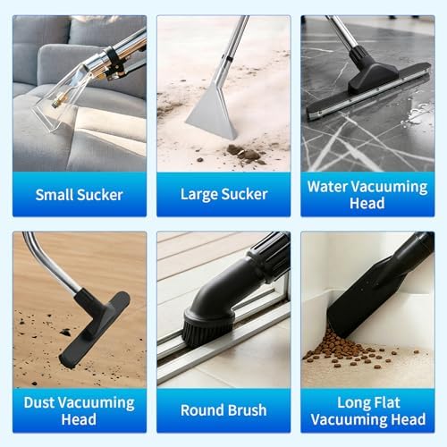 40L/11Gal Commercial Carpet Cleaner, 3 in 1 Multi-Purpose Floor Cleaning Machine Heavy Duty Extractor Vacuum Washing Machine, 1049W Powerful Sofa Curtain Carpet Cleaning Machine - Image 5