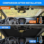Front Windshield Sun Shade Custom Fit Compatible for NX250 NX350 NX350H 2022-present Sunshade Foldable UV Ray Reflector Sun Visor Protector Accessories Shield Cover Reflective (for NX 2022-present) - Image 4
