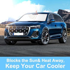 TINGLU Sun Shade for Audi Q7 SUV 2016-2024 2025 Accessories Windshield Sun Shade Window Shade UV Rays Protection Sun Visor Cover with Steering Wheel Sunshade Storage Bag - Image 5