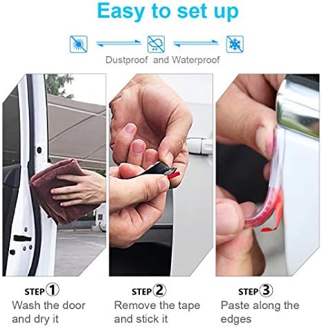 Car Door Edge Guards, 32Ft Car Door Protector Trim Rubber Door Seal Protector U Shape Trim Molding Protection Strip for Most Car (Clear) - Image 5