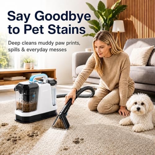 Portable Carpet Upholstery Cleaner for Furniture, Pet Stains, Car Interiors - Image 6