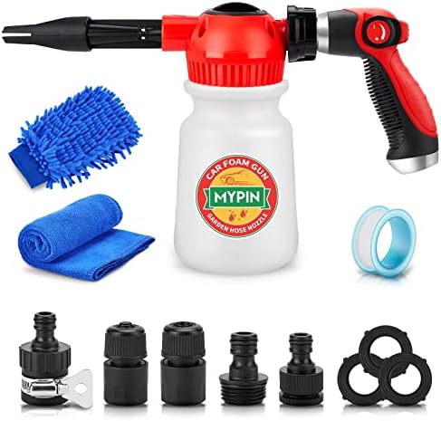 MYPIN New Rotary Dial 16 in 1 Car Wash Foam Gun, Foam Cannon with Nozzles by MYPIN