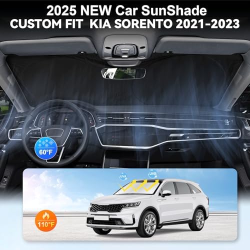 Windshield Sunshade for 2021-2024 2025 2026 KIA Sorento Front Window Shade - Image 4