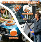 AgiiMan Car Wash Brush with Long Handle, 3-12FT Telescoping Car Cleaning Kit, Soft Bristle RV Wash Brush and Car Wash Mop for Car Truck SUV RV Boat Solar Panel House Siding Exterior Washing - Image 4