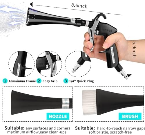 GOCCIDA Tornado Dry Cleaning Gun Detailing Interior Dryer Air Blow Gun - Image 3