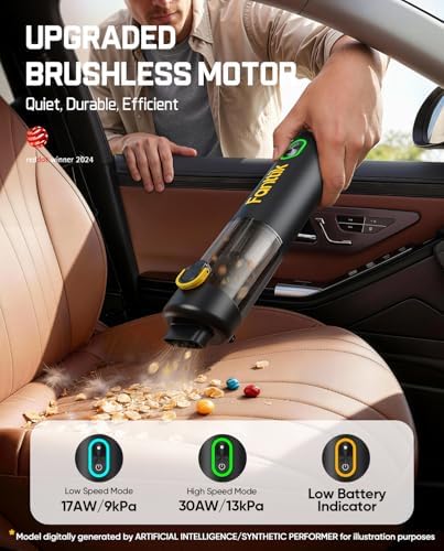 Fanttik V8 Mate Upgraded Cordless Car Vacuum, Portable Mini Vacuum with 13000pa Suction Power, 2 Suction Modes, Type-C Charge, Handheld Vacuum for Car, Small Tasks, Keyboards, Office Desk (Black) - Image 5