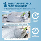 DUSICHIN DUS-007 Snow Foam Lance Foam Cannon Adjustable Jet Wash, Quick Release 1/4" Fitting 5 Pressure Washer Nozzles for Car Detailing Pressure Washer Black - Image 4