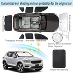 TINGLU Window Shades for Volvo XC40 2019-2025 2026 Accessories Car Side Full Windows Rear Triangular Windshield Sun Shade Sun UV Rays & Privacy Protection for Camping,Napping,and Relaxing 8PCS - Image 3