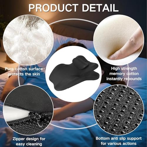 Couples Pillows 27° Position Ergonomic Contoured Support Pillow, NeckPillow, Reading Pillow Multi-Functional Memory Foam Lounger Cushion with Small Pillows Back Support for Couples(Pink,25"x22"x18") - Image 4