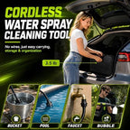 6-in-1 Portable Cordless Pressure Washer Battery Powered, 1300 PSI Cordless Power Washer Portable with 2 X 4.0ah Batteries, Handheld Pressure Washer for Car and Garden Cleaning - 1PCS - Image 4