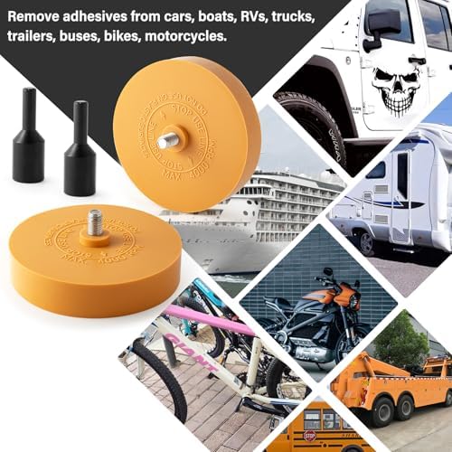 Gomake Eraser Wheel Decal Remover Tool Kit Rubber Eraser Wheel for Drill - Image 6