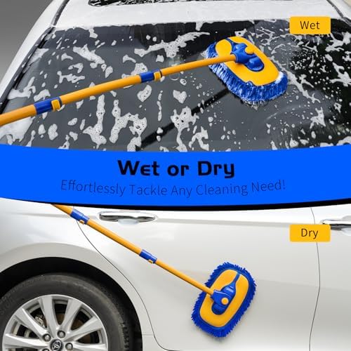Ordenado 15° Curved Car Wash Brush with Long Handle, Scratch-Free Mop Head - Image 6