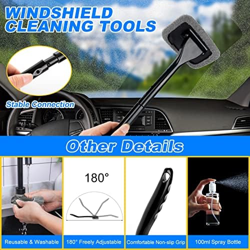 39Pcs Car Cleaning Kit, Interior Detailing Kit with High Power Handheld Vacuum, Detailing Brush Set, Windshield Tool, Blue Complete Auto Accessories for Women, Men - Image 3