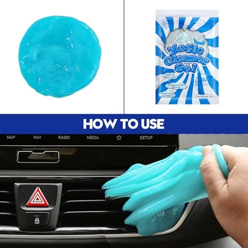 Qydipclin 23Pcs Car Detailing Kit, Car Detailing Brush Set, Car Wash Cleaning Kit, Car Detailing Brushes, Professional Car Care Kit for Interior Exterior Wheels, Blue - Image 6