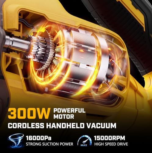 Cordless Vacuum Compatible with Dewalt 20V Battery (No Battery) - Image 7
