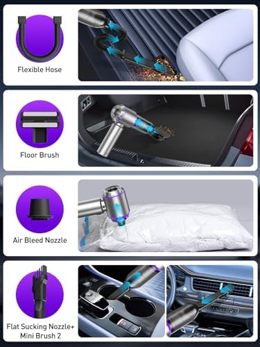 Car Vacuum Cleaner, Cordless Handheld Mini Strong Air Duster Blower - Image 5