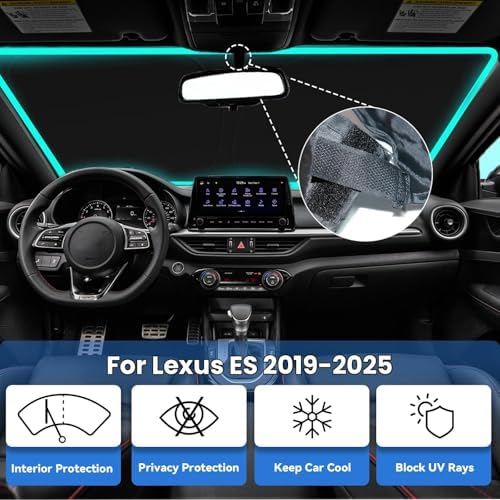 Windshield Sun Shade for Lexus ES 2019-2025 ES250 ES300h ES350 - Image 2