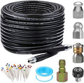 Sewer Jetter Kit for Pressure Washer 50FT, Drain Cleaner Hose 1/4 Inch NPT by ZOFINE