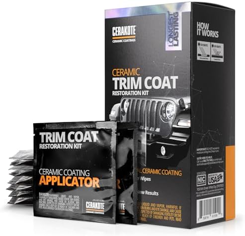 CERAKOTE® Ceramic Trim Coat Kit - Quick Plastic Trim Restorer - Ceramic Coating Guaranteed Restoration to Last Over 200 Washes – A Ceramic Coating, Not a Dressing by Cerakote