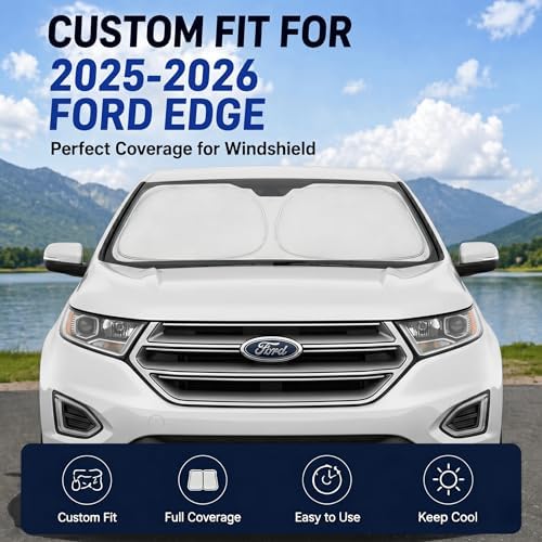 Custom Fit Windshield Sun Shade for Ford Edge 2015-2026 - Image 2