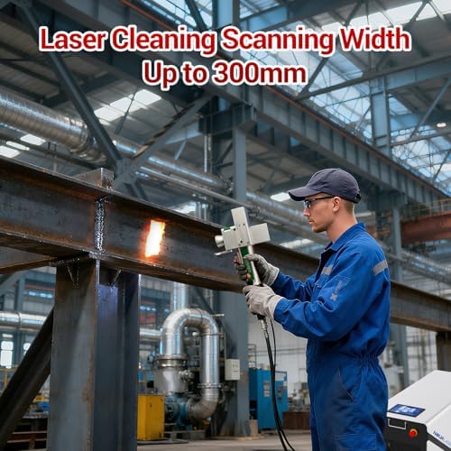 2000W Laser Cleaning Machine Double Wobble 10 Cleaning Modes up to 300mm Handheld Laser Cleaner Machine Remover for Metal Rust Paint Oil Dirt Stains Coating - Image 6