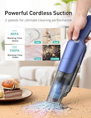 Cordless Handheld Vacuum, 24KPA, 1.8 lb, 2-Speed - Image 2