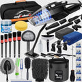 41Pcs Car Cleaning Kit, Interior Detailing Kit with High Power Handheld Vacuum, Detailing Brush Set, Windshield Tool, Snow Shovel, Black Complete Auto Accessories for Women, Men by AUTODECO