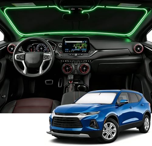 Windshield Sun Shade for Chevrolet Chevy Blazer 2019-2026 Compatible Accessories Double Layers Design Foldable Sunblocker Protects from Sun Rays & Heat Damage Keep Your Car Cooler by Unknown