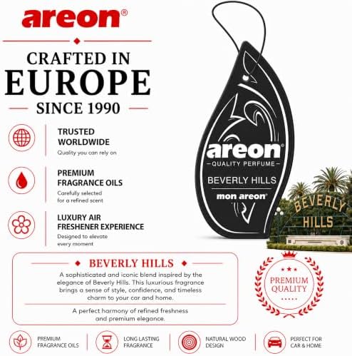 Mon Areon - Modern Classic - Hanging Car and Home Air Freshener - Beverly Hills Scent - 12 Pack - Image 6