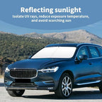 Front Windshield Sun Shade Custom Fit Compatible for Volvo XC60 2018-2020 Sunshade Foldable UV Ray Reflector Sun Visor Protector Accessories Shield Cover Reflective (for Volvo XC60 2018-2020) - Image 3