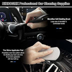 9Pcs Car Wheel & Tire Brush Kit, Wheel Cleaner Brush, Soft-bristled Rim Brush, Tire Shine Applicator Pad, Car Wash Mitt, Towel, Car Detailing Cleaning Wash Brush Supplies Kit - Image 6