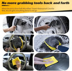 Ordenado 15° Curved Car Wash Brush with Long Handle, Car Wash Mop Kit - Image 3