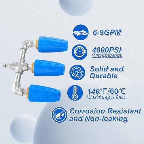 Triple Turbo Nozzle Pressure Washer, 1/4" Quick Connector, 4000 PSI - Image 5