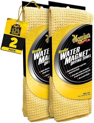 Meguiar's Microfiber Towel, Water Magnet, 2 Pack | Car Drying | Super Absorbent | Scratch-Free by Unknown