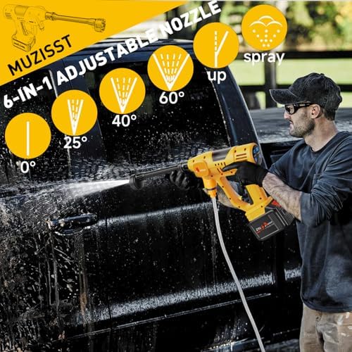 1100PSI Cordless Car Washer,Portable Battery Powered Cleaning Tool - Image 3
