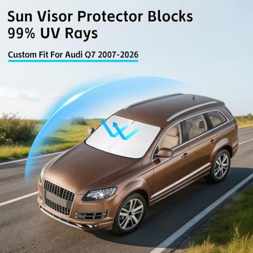 Windshield Sun Shade for Audi Q7 2007-2026 Sunshade - Image 2