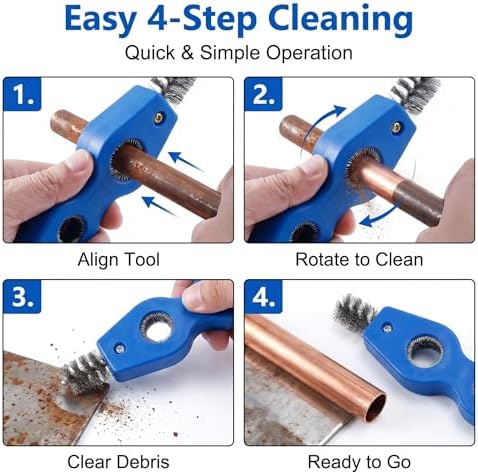 2 PCS Car Terminal Cleaner Spray, 4-in-1 Terminal Post Cleaner Brush with Steel Wire, Cleaning Tool for Terminals and Connectors, Universal for Most Cars, Trucks, SUVs (Blue) - Image 6