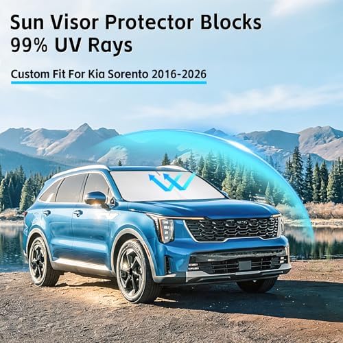 Windshield Sun Shade for Kia Sorento 2016-2026 Sunshade - Image 2